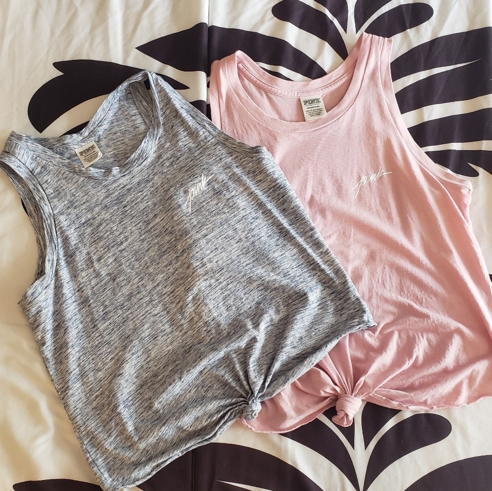 Victoria's Secret PINK Front Tie Crop Top BUNDLE